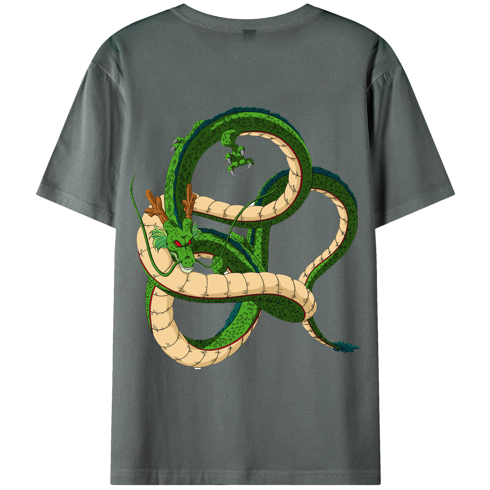 （画像用） ドラゴンボール 神龍 シェンロン DRAGON BALL Shenron 綿100％ メンズ半袖Tシャツ（バックプリント） 通気性